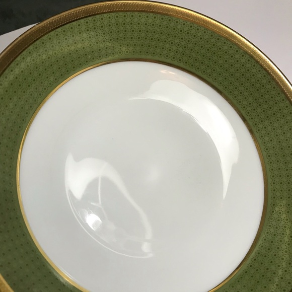 Art Deco Fine China Mikasa Kinsley Serving Deep Bowl 8.5” Green And Gold - Picture 3 of 8